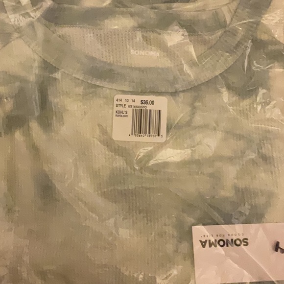 🔥Hot $10 Deal Alert Sonoma Women’s Plus Mint Grn Tiedye Thermal Tee NWT … - Picture 2 of 2
